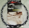 Tornado Titanium Baseball Necklace Black White 18