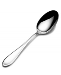 Easy elegance, in your hands. Mikasa's oversized Bravo serving spoon shines in best-quality stainless steel, gracing the dinner or buffet table with a timeless silhouette and gleaming finish to complement any flatware pattern. Easy elegance, in your hands. Mikasa's oversized Bravo serving spoon shines in best-quality stainless steel, gracing the dinner or buffet table with a timeless silhouette and gleaming finish to complement any flatware pattern.