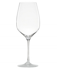 More than meets the eye, this goblet from the Rose crystal stemware collection boasts a simply luminous bowl and slender stem. Etched roses sweetly adorn the base for a touch of modern romance, courtesy of Marchesa by Lenox. More than meets the eye, this goblet from the Rose crystal stemware collection boasts a simply luminous bowl and slender stem. Etched roses sweetly adorn the base for a touch of modern romance, courtesy of Marchesa by Lenox.