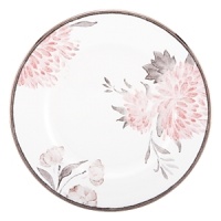 Whimsical flowers and birds adorn the body of Spring Lark. The sweeping brushwork reflects the softness and beauty of a watercolor painting. Coral accents, sprinkled throughout the platinum-rimmed pattern, exude the feminine flair indicative of Marchesa. Whimsical flowers and birds adorn the body of Spring Lark. The sweeping brushwork reflects the softness and beauty of a watercolor painting. Coral accents, sprinkled throughout the platinum-rimmed pattern, exude the feminine flair indicative of Marchesa.