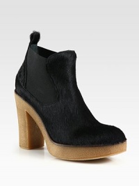 Trend-forward silhouette crafted in Italy of sumptuous calf hair with elasticized panels and a sturdy heel. Rubber heel, 4¼ (110mm)Rubber platform, 1 (25mm)Compares to a 3¼ heel (80mm)Calf hair upper with elastic panelsLeather liningRubber solePadded insoleMade in Italy Trend-forward silhouette crafted in Italy of sumptuous calf hair with elasticized panels and a sturdy heel. Rubber heel, 4¼ (110mm)Rubber platform, 1 (25mm)Compares to a 3¼ heel (80mm)Calf hair upper with elastic panelsLeather liningRubber solePadded insoleMade in Italy
