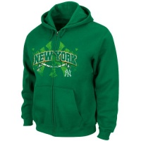 MLB Majestic New York Yankees Green Is In Full Zip Hoodie - Green MLB Majestic New York Yankees Green Is In Full Zip Hoodie - Green