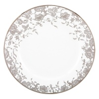 Some of Marchesa's most intricate textile creations grace red carpets and glamorous Hollywood affairs. These gowns are the inspiration behind the elegant floral motif of French Lace. Trademark feminine beading and lace have been transformed into this platinum banded dinnerware that adds graceful elegance to any table.