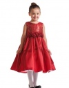 Brigitte Sequin Wave Flower Girl Dress for Girls Fancy Dress Color: Red Fancy Dress Size: Size 7-8