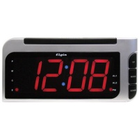 Geneva Clock Co 4537E Elgin 2.0 LED Auto Set Bedside Alarm Clock Geneva Clock Co 4537E Elgin 2.0 LED Auto Set Bedside Alarm Clock
