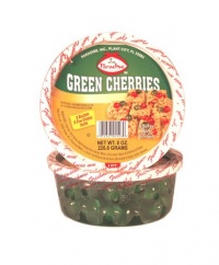 Paradise Green Cherry Halves, 8 Ounce Tubs (Pack of 4)