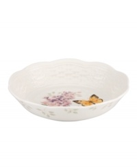 A sweet taste of the country from Lenox. Crafted of elegant white porcelain with four unique springtime motifs, Butterfly Meadow Basket fruit dishes combine a scalloped edge and textured border for unparalleled charm. A sweet taste of the country from Lenox. Crafted of elegant white porcelain with four unique springtime motifs, Butterfly Meadow Basket fruit dishes combine a scalloped edge and textured border for unparalleled charm.