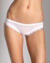 Calvin Klein Women's Perfectly Fit Sheer Bikini #D3223,White,Small
