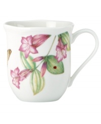 Grow your garden. Butterfly Meadow Bloom mugs from Lenox feature the sturdy, scalloped porcelain of original Butterfly Meadow dinnerware but with a variety of fresh new floral motifs. Grow your garden. Butterfly Meadow Bloom mugs from Lenox feature the sturdy, scalloped porcelain of original Butterfly Meadow dinnerware but with a variety of fresh new floral motifs.