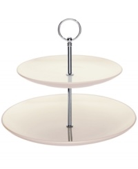 Full of possibilities, this ultra-versatile, two-tier hostess tray from Noritake's collection of Colorwave white dinnerware is half glossy, half matte and entirely timeless in durable stoneware. A fun piece for entertaining, made to mix and match with any of the other Colorwave hues. Full of possibilities, this ultra-versatile, two-tier hostess tray from Noritake's collection of Colorwave white dinnerware is half glossy, half matte and entirely timeless in durable stoneware. A fun piece for entertaining, made to mix and match with any of the other Colorwave hues.