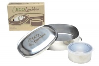 Eco Lunch Box, Oval 2 pc set, 3 3/4 cups. Eco Lunch Box, Oval 2 pc set, 3 3/4 cups.