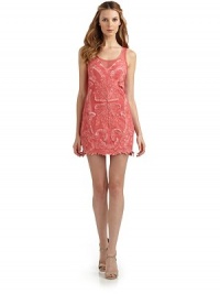 THE LOOKMesh yokeSweetheart seamed bodiceOrnately embroidered and beaded frontIntricately cut hemExposed back zipperTHE FITAbout 33 from shoulder to hemTHE MATERIAL96% cotton/4% spandexMesh: 69% cotton/31% nylonCARE & ORIGINHand washImportedModel shown is 5'11 (180cm) wearing US size Small. THE LOOKMesh yokeSweetheart seamed bodiceOrnately embroidered and beaded frontIntricately cut hemExposed back zipperTHE FITAbout 33 from shoulder to hemTHE MATERIAL96% cotton/4% spandexMesh: 69% cotton/31% nylonCARE & ORIGINHand washImportedModel shown is 5'11 (180cm) wearing US size Small.