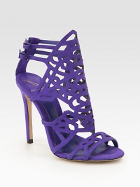 Geometric skin-baring cutouts and double ankle straps take this ultra-soft suede design to the next level. Self-covered heel, 4½ (75mm)Suede upperAdjustable ankle strapsLeather lining and solePadded insoleImported Geometric skin-baring cutouts and double ankle straps take this ultra-soft suede design to the next level. Self-covered heel, 4½ (75mm)Suede upperAdjustable ankle strapsLeather lining and solePadded insoleImported