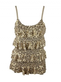 INC International Concepts Petite Sequin Nostalgia Tiered Tank Top INC International Concepts Petite Sequin Nostalgia Tiered Tank Top