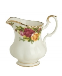 This popular bone china pattern surrounds blooming sprays of colorful English roses with hand-applied bands of 22K gold. Safe for use in the dishwasher, oven and freezer. Manufacturer's two-year warranty. This popular bone china pattern surrounds blooming sprays of colorful English roses with hand-applied bands of 22K gold. Safe for use in the dishwasher, oven and freezer. Manufacturer's two-year warranty.