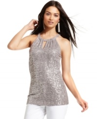 Allover sparkle makes INC's top a must-have for weekends, date nights and special occasions! Allover sparkle makes INC's top a must-have for weekends, date nights and special occasions!