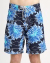A sea-inspired print full of color and charm accents these classic-fitting swim trunks, in quick-drying nylon, for superior comfort and style.Drawstring waistInseam, about 10PolyamideMachine washImported
