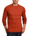 IZOD Men's Solid Waffle Crew Neck Shirt