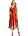 Rebecca Minkoff Women's Long Delhia Dress, Orange, 6