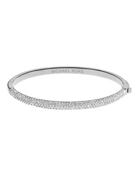 With a subtle sparkle, this Michael Kors bangle bracelet is the perfect finishing touch for an elegant evening outfit. With a subtle sparkle, this Michael Kors bangle bracelet is the perfect finishing touch for an elegant evening outfit.