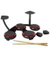 Play area rock, pop, hip hop, jazz, hot Latin rhythms and much more with this digital 6-piece electronic drum set from The Sharper Image, a perfect gift this holiday season.