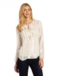 Calvin Klein Jeans Women's Ruffled Woven Shirt Calvin Klein Jeans Women's Ruffled Woven Shirt