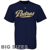 MLB Majestic San Diego Padres Navy Blue Team Logo Big Sizes T-shirt MLB Majestic San Diego Padres Navy Blue Team Logo Big Sizes T-shirt