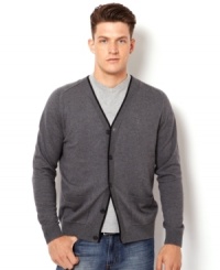 Wrap yourself in dapper causal style with this cardigan by Nautica. Wrap yourself in dapper causal style with this cardigan by Nautica.
