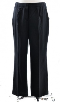 Jones New York Jet Black Fixed Waist Straight Leg Trouser Pant 22W Jones New York Jet Black Fixed Waist Straight Leg Trouser Pant 22W