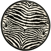Safavieh Lyndhurst Collection LNH226A Black and White Round Area Rug, 8-Feet Safavieh Lyndhurst Collection LNH226A Black and White Round Area Rug, 8-Feet
