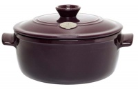 Emile Henry Flame Top 4.2 Quart Round Stew Pot, Figue Emile Henry Flame Top 4.2 Quart Round Stew Pot, Figue
