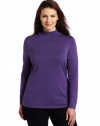 Pendleton Women's Plus-Size Washable Silk Mock Turtleneck Top