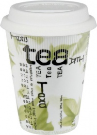 Konitz 9-Ounce Tea Collage Traveler's Mugs with Silicone Lid, Set of 4 Konitz 9-Ounce Tea Collage Traveler's Mugs with Silicone Lid, Set of 4
