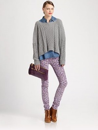 Cool knitwear at its best, this slouchy cable-knit sweater has ribbed trim, dropped shoulders and long dolman sleeves. Ribbed boatneckDropped shouldersLong dolman sleevesCottonDry cleanImportedModel shown is 5'10 (177cm) wearing US size Small. Cool knitwear at its best, this slouchy cable-knit sweater has ribbed trim, dropped shoulders and long dolman sleeves. Ribbed boatneckDropped shouldersLong dolman sleevesCottonDry cleanImportedModel shown is 5'10 (177cm) wearing US size Small.