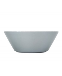 With a minimalist design and unparalleled durability, the Teema bowl makes preparing and serving soup or cereal a cinch. Featuring a sleek, angled edge in glossy gray porcelain by Kaj Franck for Iittala. With a minimalist design and unparalleled durability, the Teema bowl makes preparing and serving soup or cereal a cinch. Featuring a sleek, angled edge in glossy gray porcelain by Kaj Franck for Iittala.
