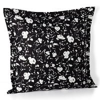 Summer floral receive a chic update in a palette of crisp black, white and cream - mixed with timeless dots and stripes, this graphic collection lends modern freshness to any home. Summer floral receive a chic update in a palette of crisp black, white and cream - mixed with timeless dots and stripes, this graphic collection lends modern freshness to any home.