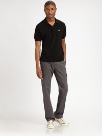 An inspired weekend look without the baggy look of so many other cargos, cut with a straight fit in washed cotton chino. Side slash, back welt pockets Cargo pockets Inseam, 34 98% cotton/2% elastane Machine wash Imported An inspired weekend look without the baggy look of so many other cargos, cut with a straight fit in washed cotton chino. Side slash, back welt pockets Cargo pockets Inseam, 34 98% cotton/2% elastane Machine wash Imported