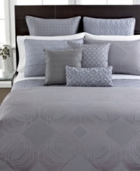 Modern luxury! Give your bed a contemporary update with this Hotel Collection Pergola coverlet. Geometric patterns span the landscape to complete the cutting-edge look. Zipper closure. Modern luxury! Give your bed a contemporary update with this Hotel Collection Pergola coverlet. Geometric patterns span the landscape to complete the cutting-edge look. Zipper closure.