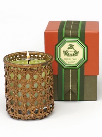 An exhilarating fragrance filled with Lime & Orange Blossoms, and surrounded by the beauty of Night-Blooming Sampaguita, Honeysuckle, and Jasmine. Amber Woods, Smoky Patchouli and Oak Moss. Agraria's 7 oz. Perfume Candles are presented in a sophisticated triple hexagon woven cane holder that has been richly antiqued to compliment the finest décor. An exhilarating fragrance filled with Lime & Orange Blossoms, and surrounded by the beauty of Night-Blooming Sampaguita, Honeysuckle, and Jasmine. Amber Woods, Smoky Patchouli and Oak Moss. Agraria's 7 oz. Perfume Candles are presented in a sophisticated triple hexagon woven cane holder that has been richly antiqued to compliment the finest décor.