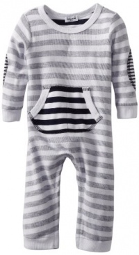 Splendid Littles Baby-Boys Newborn Navy Stripe Active Romper, White, 12-18 Months