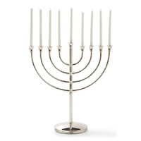 A new heritage piece for your family, this classic and elegant menorah is crafted from Christofle silver. A new heritage piece for your family, this classic and elegant menorah is crafted from Christofle silver.