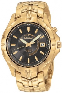 Seiko Men's SKA404 Kinetic Gold-Tone Watch Seiko Men's SKA404 Kinetic Gold-Tone Watch