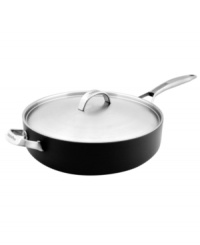 Where cookware is always greener! Your eco-friendly go-to for healthier meals, this versatile pan utilizes natural Thermolon nonstick technology that is PTFE- and PFOA-free. A lighter interior contrasts beautifully against the darker gray exterior, which features cast stainless steel handles in a satin finish. Lifetime warranty. Where cookware is always greener! Your eco-friendly go-to for healthier meals, this versatile pan utilizes natural Thermolon nonstick technology that is PTFE- and PFOA-free. A lighter interior contrasts beautifully against the darker gray exterior, which features cast stainless steel handles in a satin finish. Lifetime warranty.