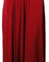 BCBGMAXAZRIA Women's Quenby Draped Gown Red Large [Apparel]