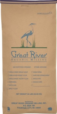 Great River Organic Milling Organic Whole Grains Hard Red Spring Wheat, 50-Pounds Great River Organic Milling Organic Whole Grains Hard Red Spring Wheat, 50-Pounds