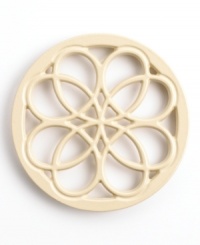Dressing the table is all in the details. An easy way to add charm and sophistication to your next sit-down affair, this sand trivet adds a subtle splash of color and an eye-catching, modern pattern to the spread. Limited lifetime warranty. (Clearance) Dressing the table is all in the details. An easy way to add charm and sophistication to your next sit-down affair, this sand trivet adds a subtle splash of color and an eye-catching, modern pattern to the spread. Limited lifetime warranty. (Clearance)