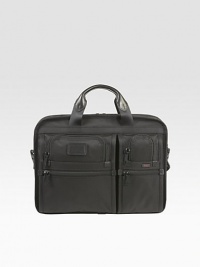 Traveling with a laptop just got easier. This T-Pass computer brief is designed from signature ballistic nylon to meet TSA checkpoint requirements, which allow you to go through security without removing your computer from the case. Zip closure Accommodates medium & small computers with removable foam blocks Removable accessory pouch & organizer pockets Top handles Removable shoulder strap Nylon lining 16W X 12H X 3D Imported Traveling with a laptop just got easier. This T-Pass computer brief is designed from signature ballistic nylon to meet TSA checkpoint requirements, which allow you to go through security without removing your computer from the case. Zip closure Accommodates medium & small computers with removable foam blocks Removable accessory pouch & organizer pockets Top handles Removable shoulder strap Nylon lining 16W X 12H X 3D Imported