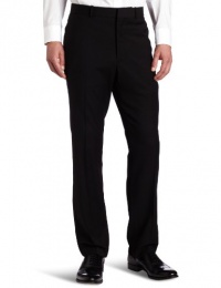 Perry Ellis Men's Portfolio Slim Fit Flat Front Solid Herringbone Pant