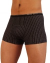 HUGO BOSS Mens Boxer Bm Striped With Logo, Black, Small