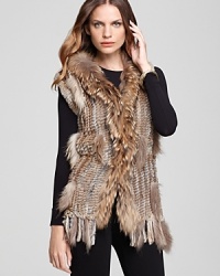Transition into the new season with a luxe layering piece--slip this plush Shiloh770 fur vest over laid-back looks for instant tribal-chic. Transition into the new season with a luxe layering piece--slip this plush Shiloh770 fur vest over laid-back looks for instant tribal-chic.